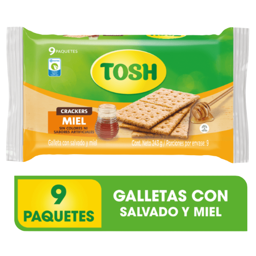 Galletas Tosh Miel x 9 unds